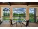 Covered lanai with screened enclosure and tranquil pond views with lush surroundings at 29038 Picana Ln, Wesley Chapel, FL 33543