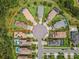 Aerial view of the lot and neighborhood showcasing the surrounding landscape and community layout at 30326 Ceasar Park Dr, Wesley Chapel, FL 33543