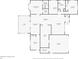 Detailed floor plan showcasing the layout of the home, including the bedrooms, kitchen, living spaces, and patio at 3312 Kenmore Dr, Sarasota, FL 34231