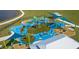 Overhead view showcasing a playground with a variety of play structures and seating at 4114 Pinelake Ln # 202, Tampa, FL 33618