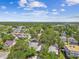 An aerial view of the neighborhood featuring mature trees and rooftops at 483 32Nd N Ave, St Petersburg, FL 33704