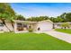 Charming single-story home with well-manicured lawn, mature trees, and a two car garage at 5102 Peacock, Holiday, FL 34690