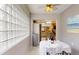 Cozy dining area with a window block feature and connection to kitchen at 7010 Kendall Heath Way, Land O Lakes, FL 34637