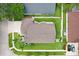 Birds-eye view of home showing landscaping, and driveway at 7101 Bucks Ford Dr, Riverview, FL 33578