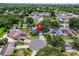 Aerial view highlighting location of property in a desirable neighborhood with mature landscaping and cul-de-sac at 7111 Lawnview Ct, Tampa, FL 33615