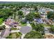Aerial view of a residential neighborhood, showcasing well-maintained homes and verdant landscaping in a suburban setting at 7111 Lawnview Ct, Tampa, FL 33615