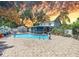 A sparkling blue pool is surrounded by an ample patio area with plenty of room for dining and lounging at 7111 Lawnview Ct, Tampa, FL 33615