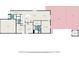Detailed floorplan showcasing the layout, including the garage, bedrooms, kitchen, living room, patio and yard at 7211 Ozello Trail Ave, Sun City Center, FL 33573