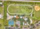 Aerial view of a well-maintained local park with recreation facilities at 734 Flamingo Dr, Apollo Beach, FL 33572