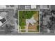 Aerial view showing the house and the surrounding neighborhood at 8485 Pelican Ln, Seminole, FL 33777