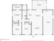 Floor plan showing layout of rooms, including bedrooms, bathrooms, kitchen, and living spaces at 9056 108Th Ave, Seminole, FL 33777