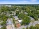 Picturesque aerial view of a neighborhood with lush green trees and well-maintained houses under a clear blue sky at 9310 N 12Th St, Tampa, FL 33612