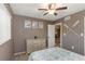 Bedroom with a nautical theme featuring a dresser and bedding with a beach design at 940 Virginia St # 303, Dunedin, FL 34698