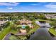 Aerial view of the community with pool, lake, docks and lush landscaping at 10265 Gandy N Blvd # 1409, St Petersburg, FL 33702