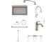 Selection of polished nickel sink fixtures, towel bars, and lighting for the bathroom at 11858 Richmond Trl, Parrish, FL 34219