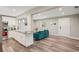Inviting open-concept space with a modern kitchen and cozy living area at 120 W Sligh Ave, Tampa, FL 33604