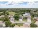 Community aerial view shows pond and green golf course views from various vantage points at 16226 Carnoustie Dr, Odessa, FL 33556