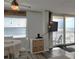 Enjoy ocean views from the dining area that opens to a private balcony at 18650 Gulf Blvd # 314, Indian Shores, FL 33785