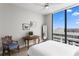 Bright bedroom with large window providing beautiful city views at 301 1St S St # 1601, St Petersburg, FL 33701