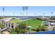 Scenic view from the condo of the neighborhood stadium, waterfront marina, and beautiful bay at 301 1St S St # 1601, St Petersburg, FL 33701