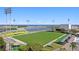 Scenic view from the condo of the neighborhood stadium, waterfront marina, and beautiful bay at 301 1St S St # 1601, St Petersburg, FL 33701