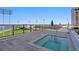 Inviting rooftop hot tub and sun deck with panoramic marina views, providing a relaxing retreat with stylish amenities at 301 1St S St # 1601, St Petersburg, FL 33701