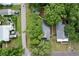 Aerial view of the home showcasing the property layout and surrounding greenery at 606 N Merrin St, Plant City, FL 33563