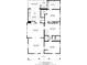 Detailed floor plan showcasing the layout of the first level, featuring the kitchen, living spaces, and bedrooms at 606 N Merrin St, Plant City, FL 33563