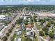 An aerial view of property location relative to surrounding neighborhood and city at 6511 10Th N St, St Petersburg, FL 33702