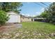 Expansive backyard with a shed, providing ample room for play and relaxation at 109 Emerald Ln, Largo, FL 33771