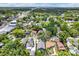 An aerial view of a charming neighborhood with tree-lined streets and well-maintained homes at 111 E Jean St, Tampa, FL 33604