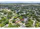 An aerial view of a tranquil residential neighborhood with mature trees and a mix of housing types at 111 E Jean St, Tampa, FL 33604
