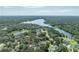 Aerial view of the property with lake views and mature trees at 11307 Sandpine Rd, Riverview, FL 33569