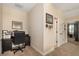 Comfortable office space with neutral carpet, dark furniture, and natural light at 165 Mobbly Bay Dr, Oldsmar, FL 34677