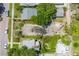 Aerial view of an empty, overgrown lot, bordered in red and ready for building at 2910 11Th N St, St Petersburg, FL 33704