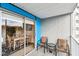 Balcony provides a cozy extension of the dining area with space for seating and an outdoor view at 3315 58Th S Ave # 311, St Petersburg, FL 33712