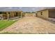 Paver patio area extends from the shed to the house, perfect for outdoor entertaining at 3505 Medulla Rd, Plant City, FL 33566