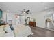 Bright main bedroom with ensuite bath, walk in closet and views into other rooms at 4637 4Th N Ave, St Petersburg, FL 33713