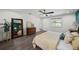 Spacious main bedroom featuring a natural light and modern ceiling fan at 4637 4Th N Ave, St Petersburg, FL 33713