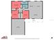 Floor plan showcasing the layout of the home, including the living room, bedrooms, and bathrooms at 6370 Elmhurst Dr, Pinellas Park, FL 33782