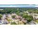 Aerial view of homes nestled among lush trees with a clear blue sky at 7206 Timber Ct, Tampa, FL 33625