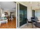 Spacious outdoor balcony with seating and views of the home's interior at 7892 Sailboat Key S Blvd # 408, South Pasadena, FL 33707