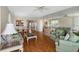 Spacious living room featuring a comfortable seating arrangement, bright light, and an open floor plan at 7892 Sailboat Key S Blvd # 408, South Pasadena, FL 33707