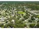 An aerial view showcases a lush residential neighborhood at 945 Hamilton Court, Palm Harbor, FL 34683, featuring mature trees at 945 Hamilton Ct, Palm Harbor, FL 34683