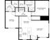 Floor plan of the home showing the arrangement of the main bedroom, kitchen, and living room at 10520 White Lake Ct # 10520, Tampa, FL 33626