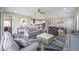 Bright open-plan living room showcasing seamless flow to kitchen and dining areas with stylish furnishings at 12652 Shetland Walk Dr, Lithia, FL 33547