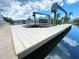 Beautiful, updated waterfront dock with boat lift at 13931 King Ave, Hudson, FL 34667
