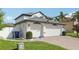 A charming house with a three car garage, an American flag, and a well maintained lawn at 1802 Regal Mist Loop, Trinity, FL 34655