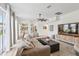 Open-concept design showcasing the living room, dining area, and open kitchen at 1802 Regal Mist Loop, Trinity, FL 34655