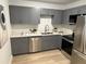 Contemporary kitchen with stainless steel appliances, grey cabinets, and sleek countertops at 1913 W Saint Conrad St, Tampa, FL 33607